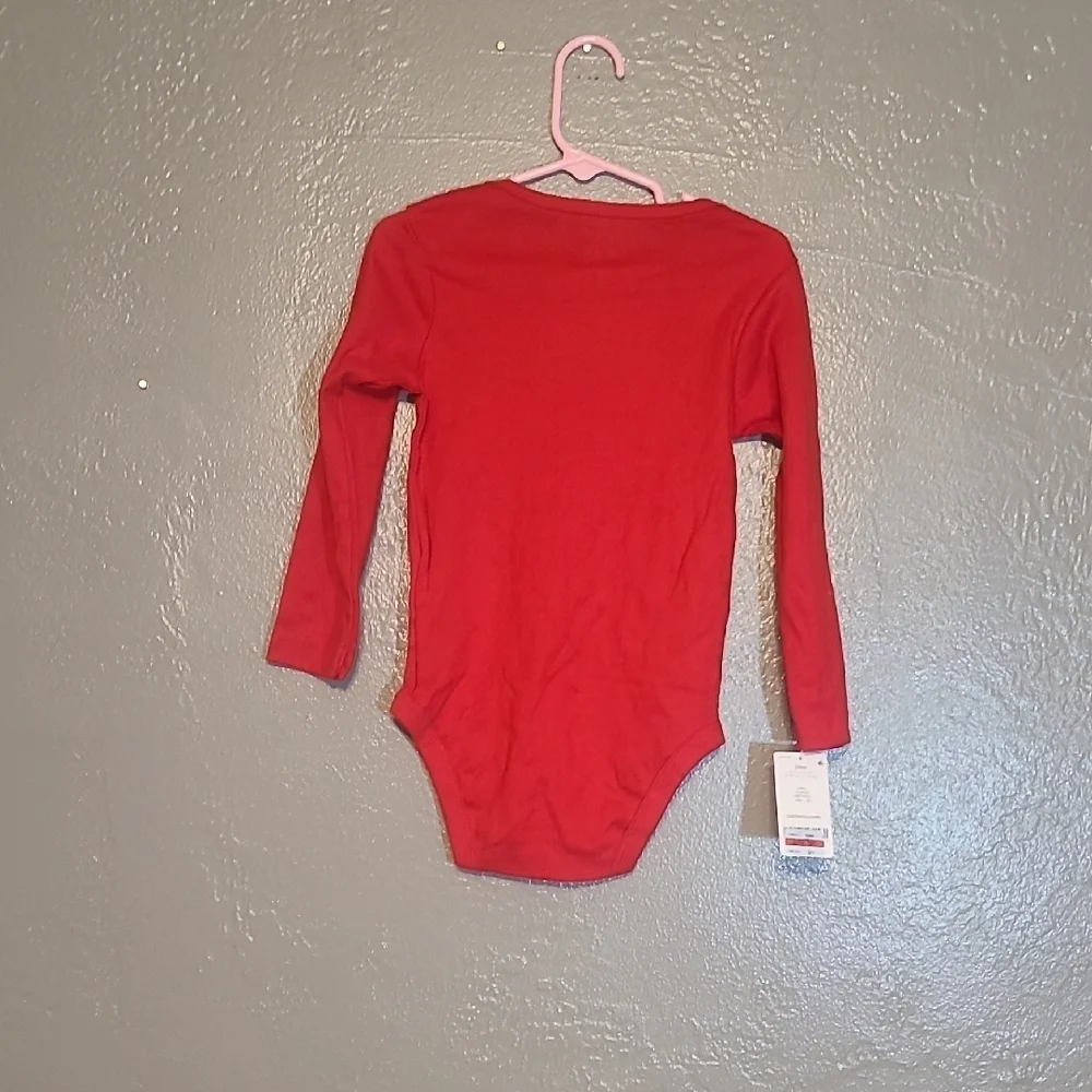Carters Red My First Christmas Kids One Piece 24 Months NWT 100 Cotton